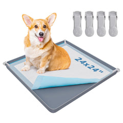 LOOBANI dog pee pad holder with clips secures pads for mess-free potty training.