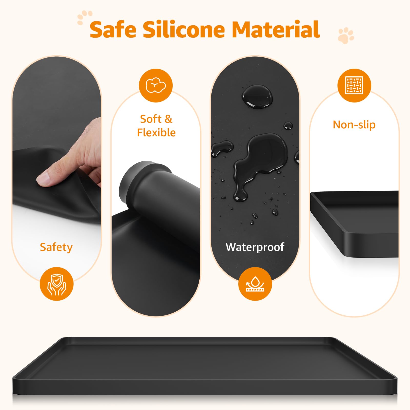LOOBANI travel-friendly tray rolled up for convenient storage during trips.