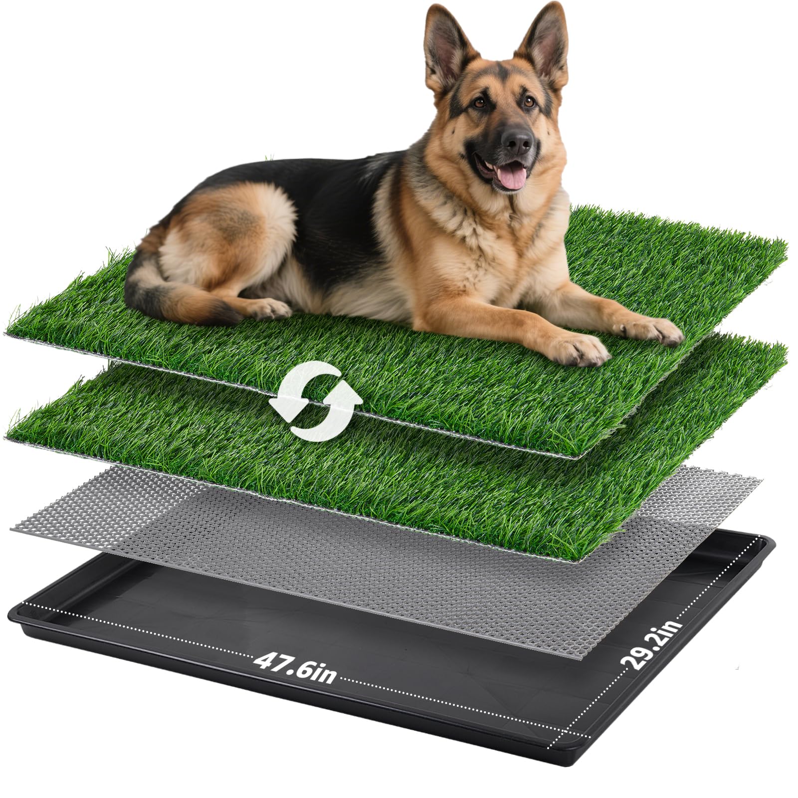 LOOBANI dog potty tray 45x29 inches for indoor-outdoor use and easy cleanup