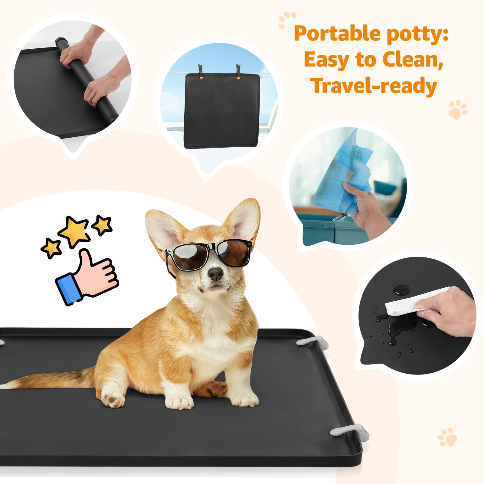 LOOBANI compatibility note shows pads up to 28x30 inches fit securely.
