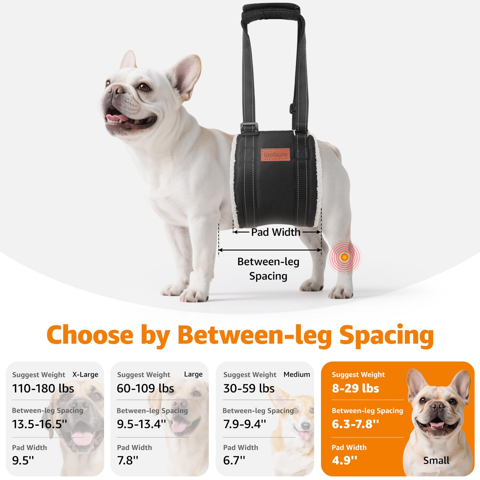 LOOBANI dog sling helps with stairs and steps for better mobility