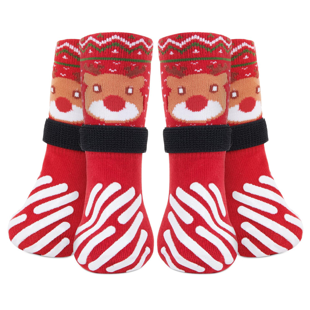 LOOBANI anti-slip dog socks protect floors during indoor play