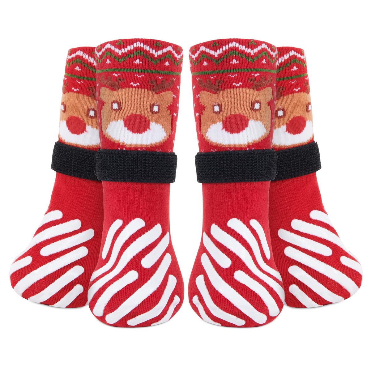 LOOBANI dog socks paw-measure view demonstrates sizing guidance for a secure fit.