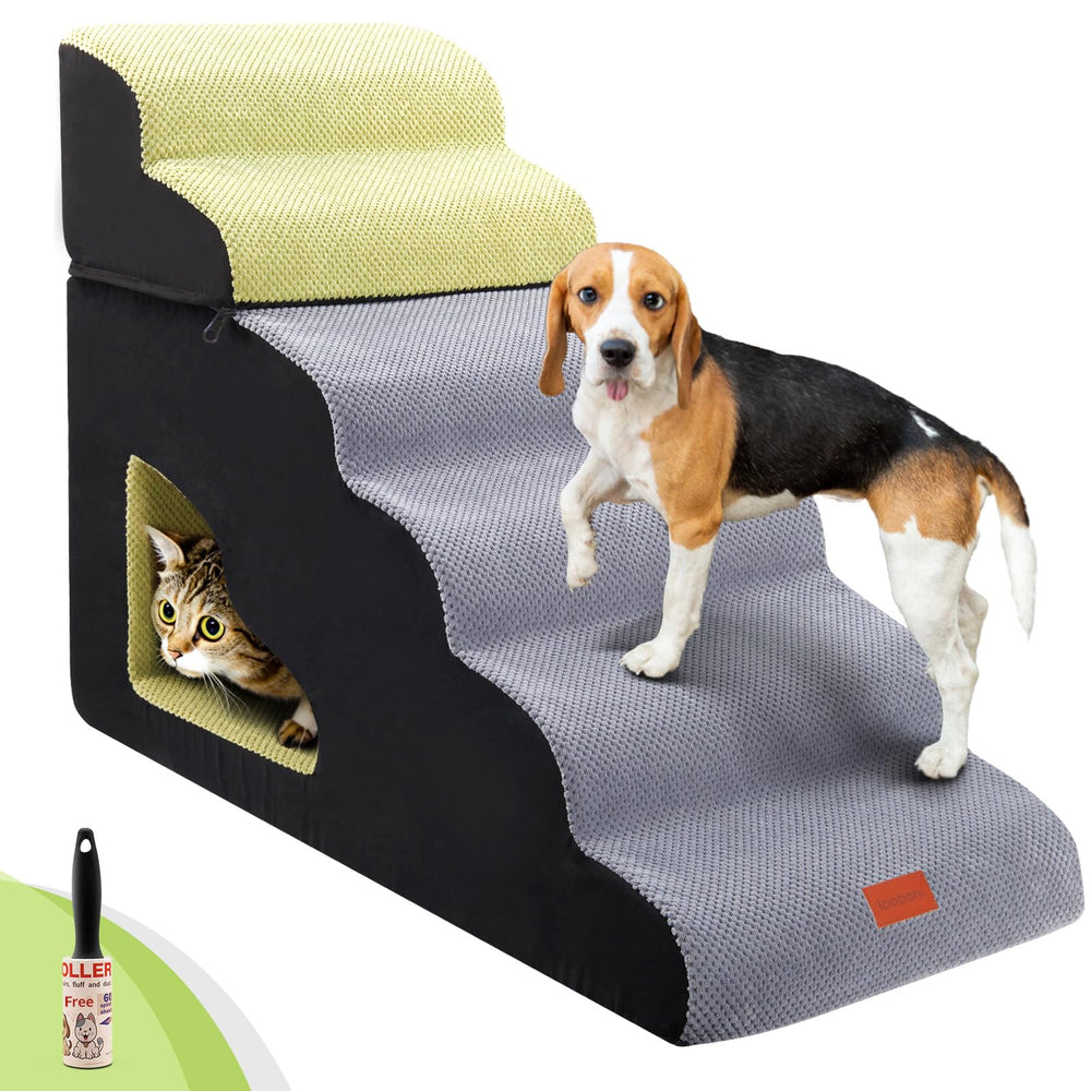 LOOBANI dog stairs for high bed 30in six steps offering stable bed access