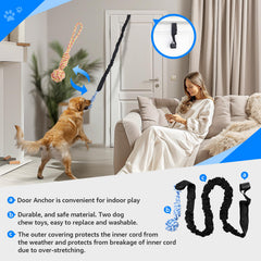 LOOBANI Durable Bungee Dog Rope Toy stands up to powerful chewers and rough play