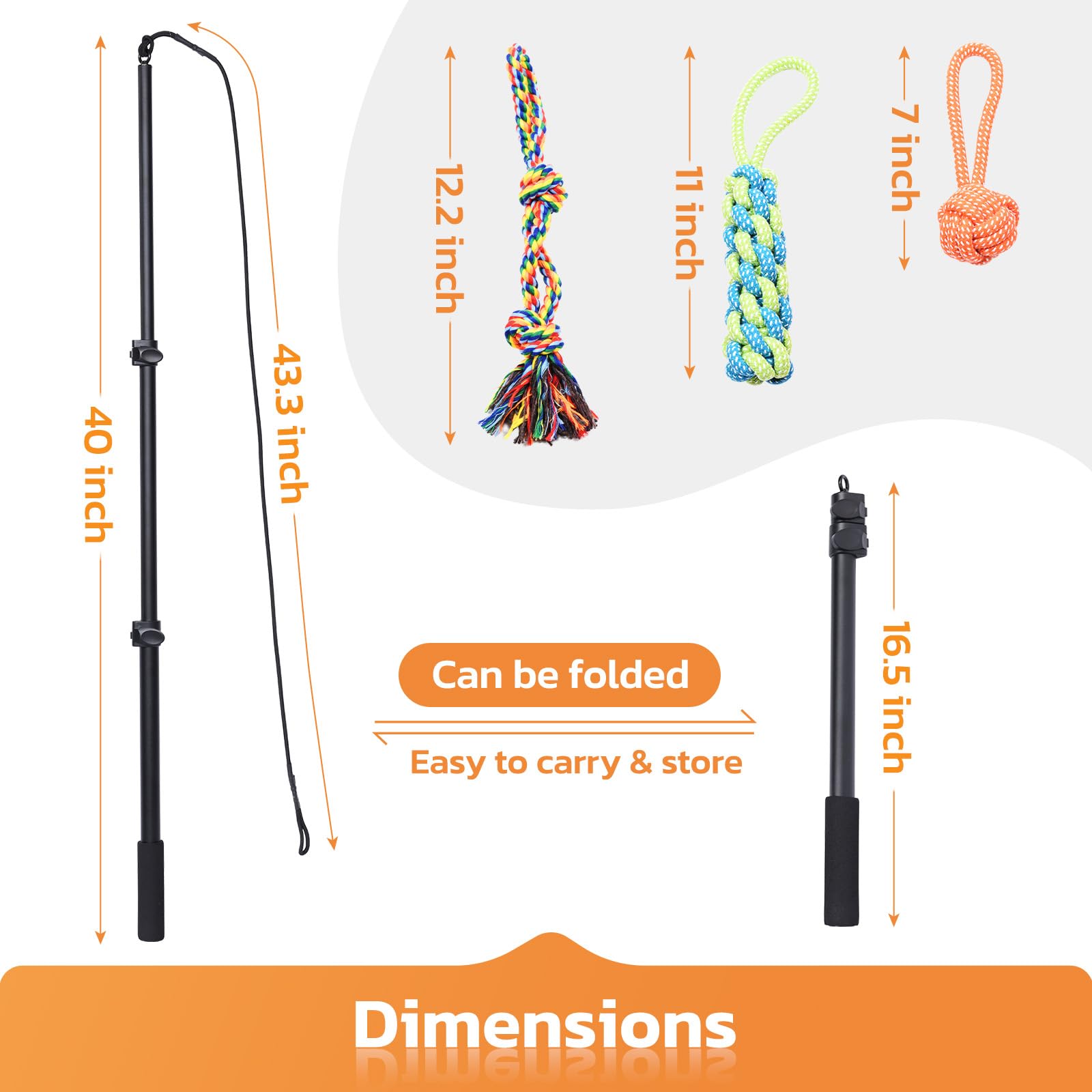 LOOBANI Flirt Pole non-slip handle provides comfortable grip during energetic chasing sessions