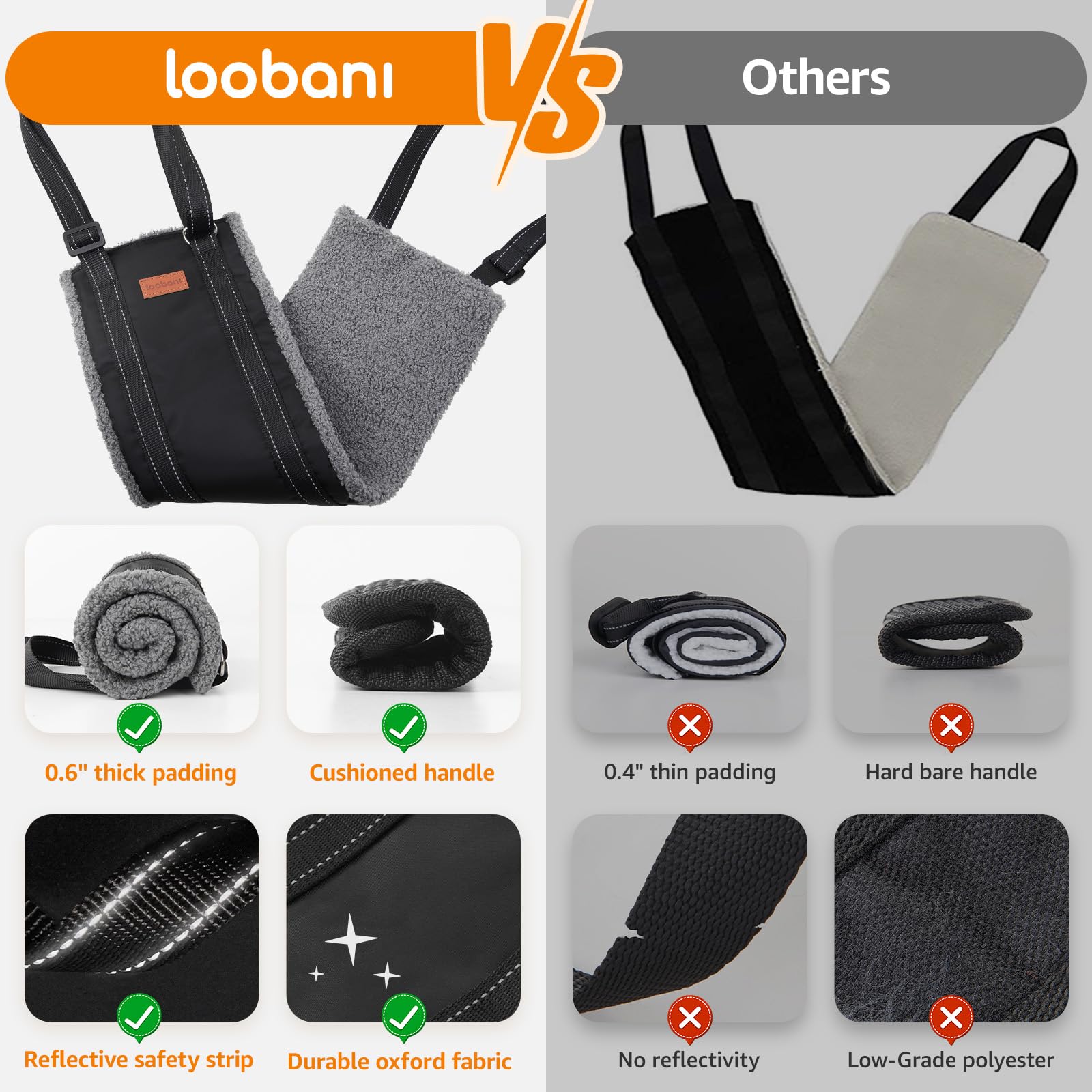 LOOBANI compact sling folded for travel and easy storage