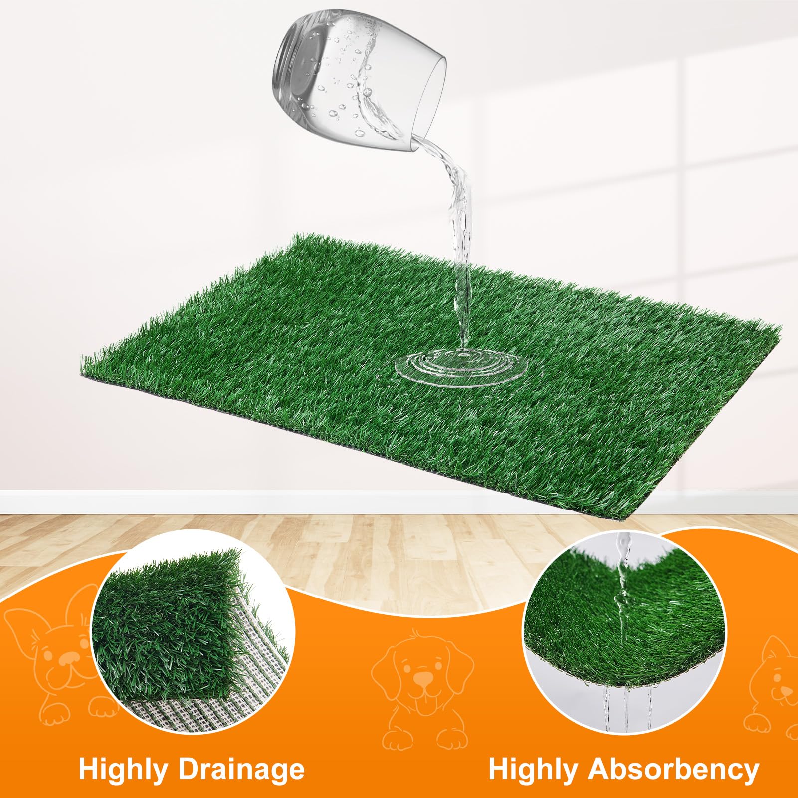 LOOBANI grass pad replacement being swapped for easy maintenance.