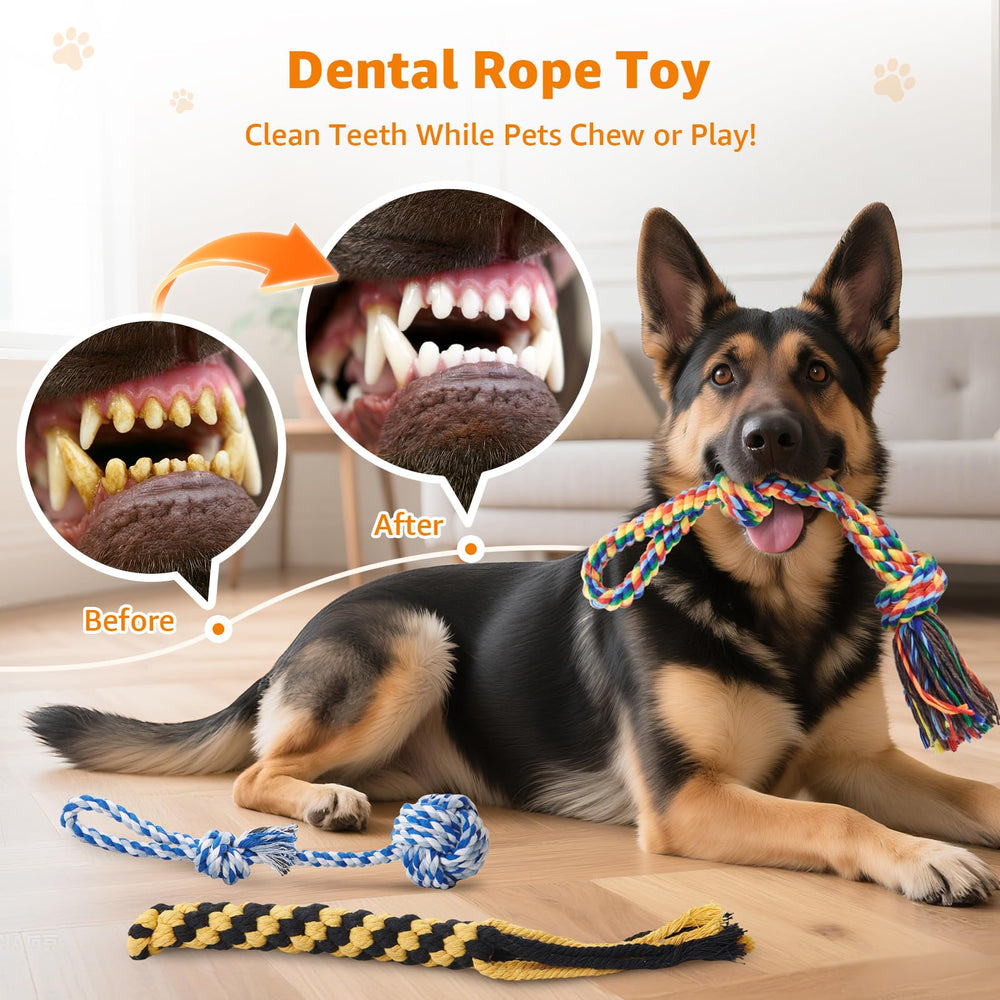 Loobani indestructible cotton rope toy ideal for teething puppies and long sessions