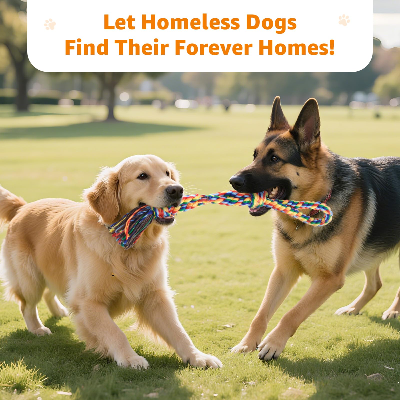 Loobani three-pack rope toys offer varied textures for engaging chewing sessions