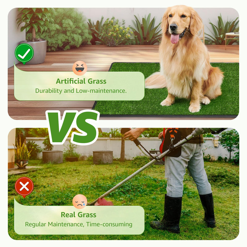 LOOBANI multi-use dog potty design creates green space on balcony or patio.