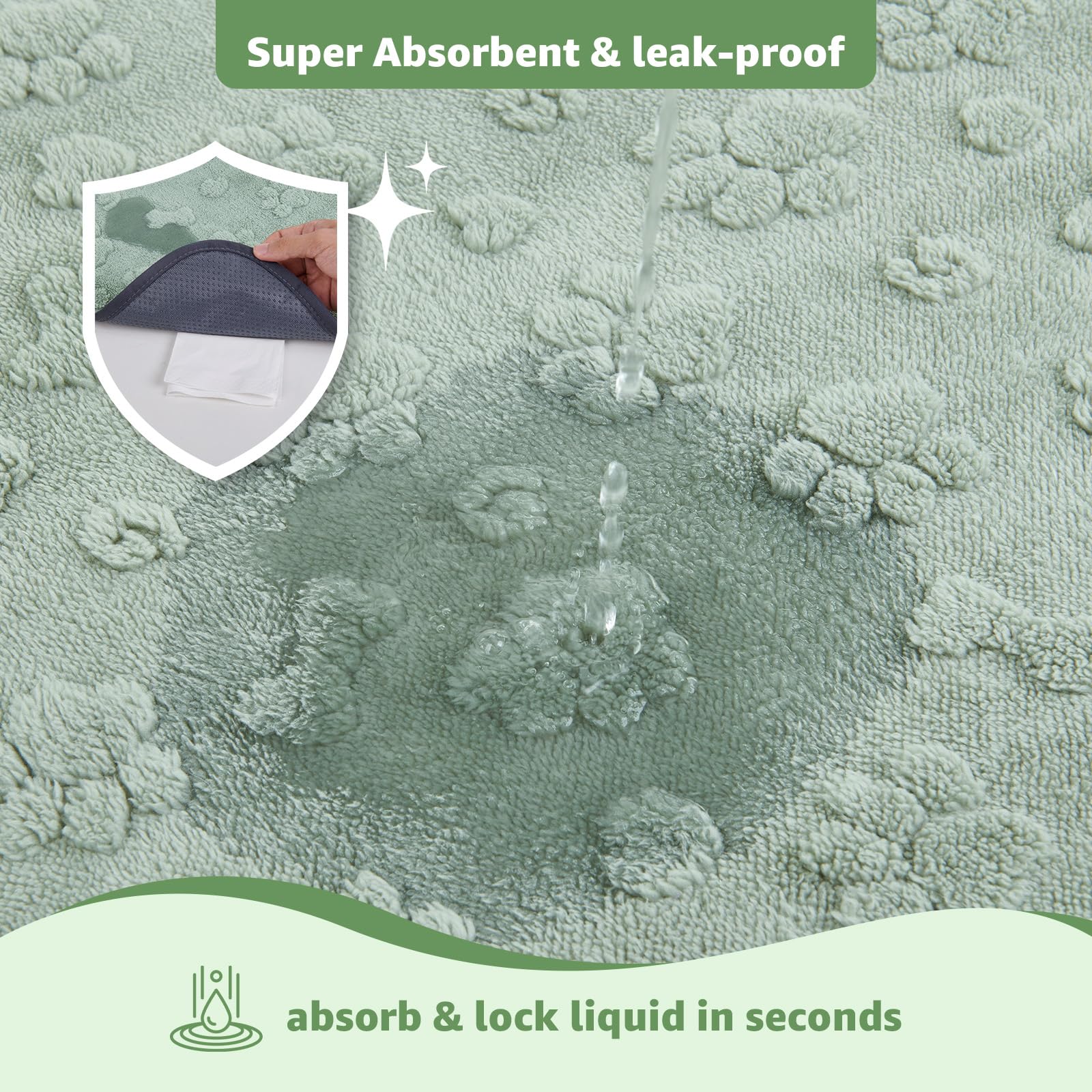 LOOBANI pad non-slip back keeps it in place during use for stability.