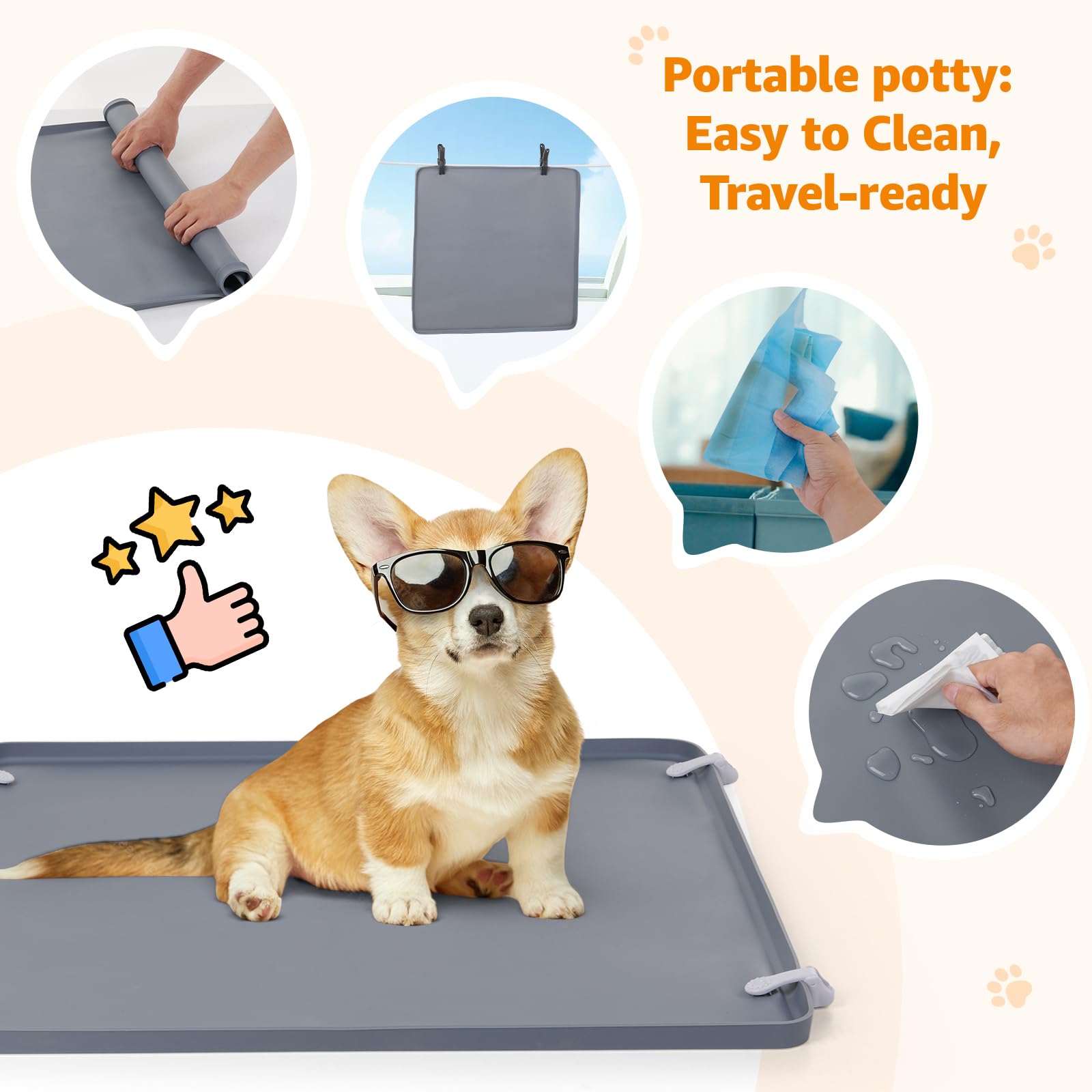 LOOBANI non-toxic silicone pad holder adds stability on slick floors.
