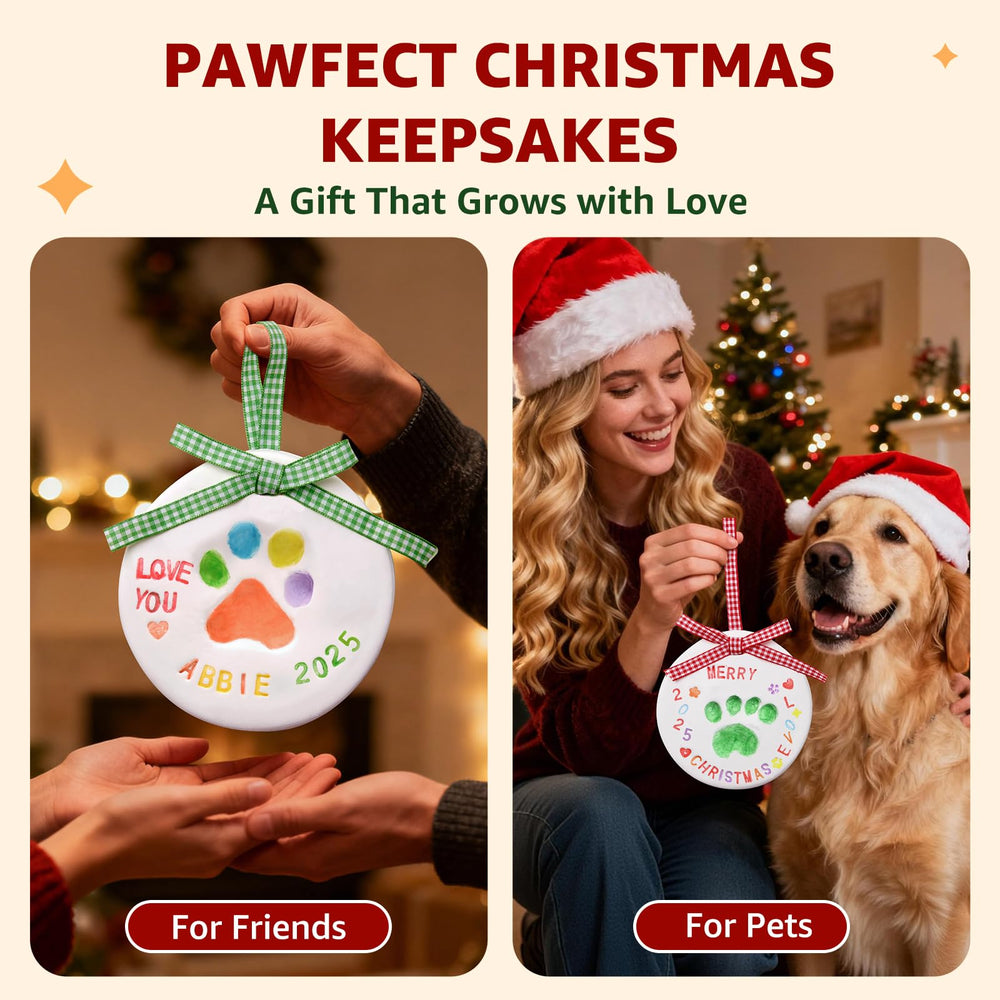 LOOBANI paw impression clay setup captures tiny paw details for lasting memories.