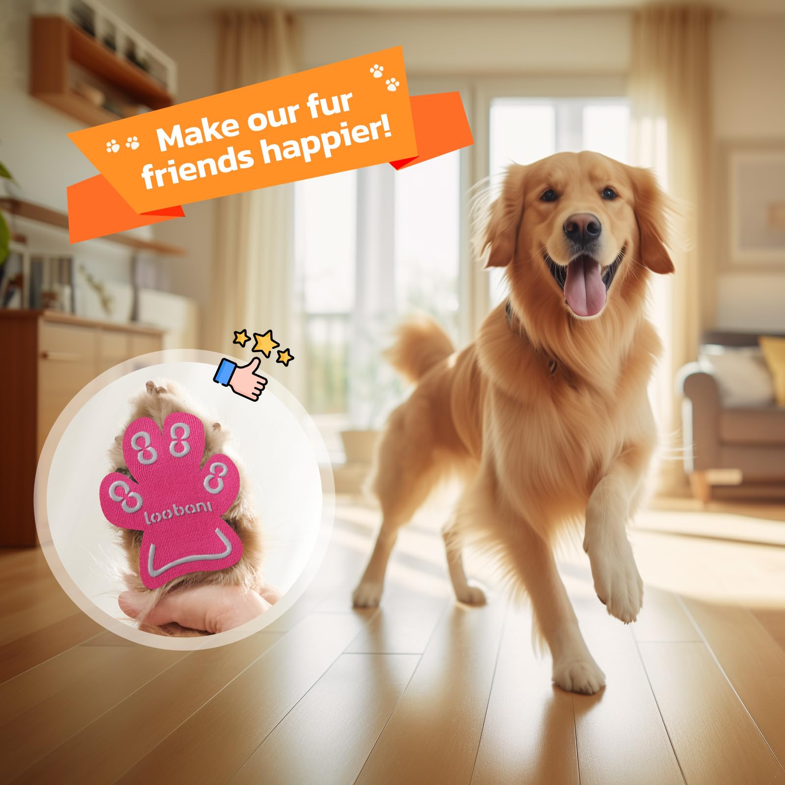 LOOBANI paw pads adhesive removal for quick replacement