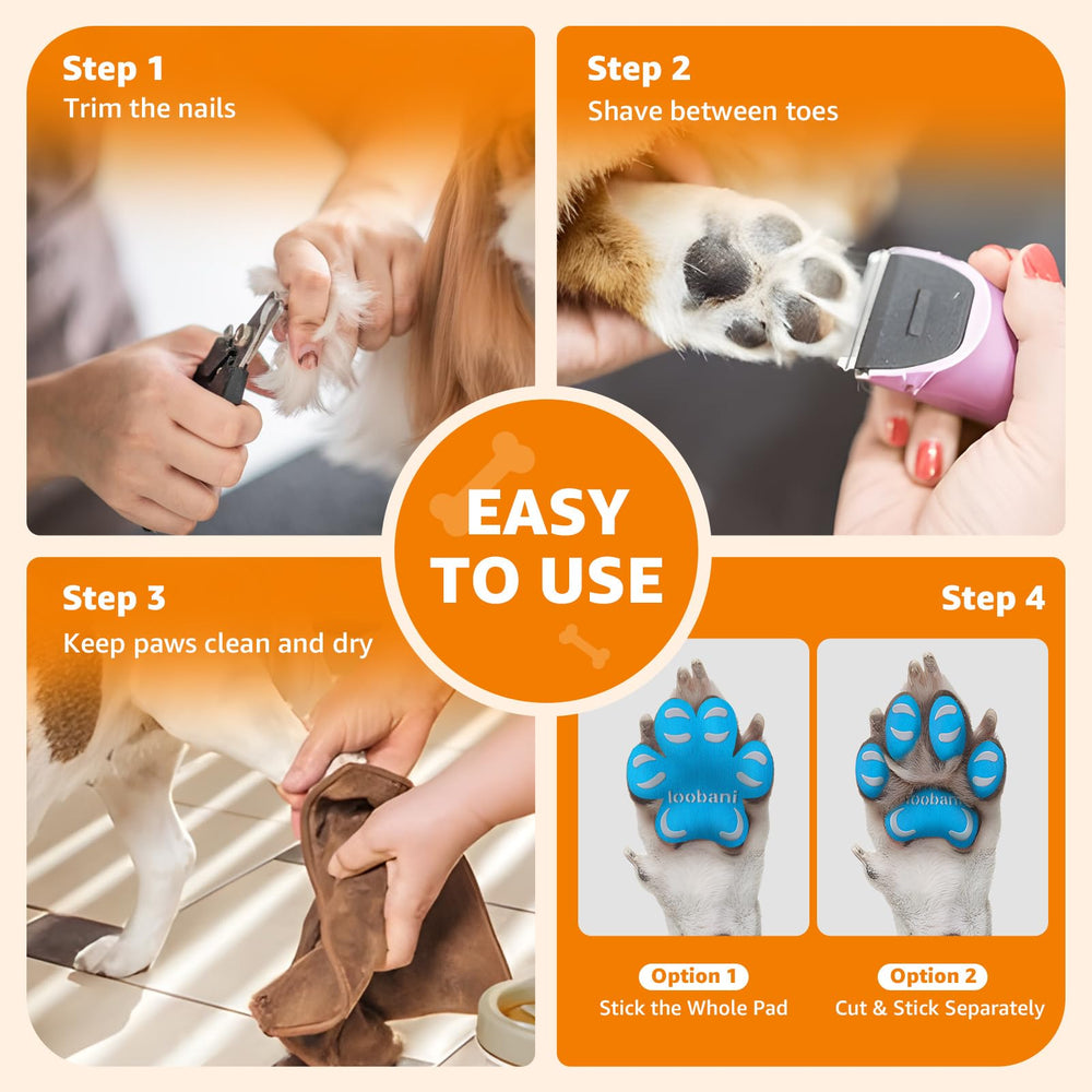 LOOBANI Paw Pads on-hardwood-floor demonstrates slip prevention in everyday use.