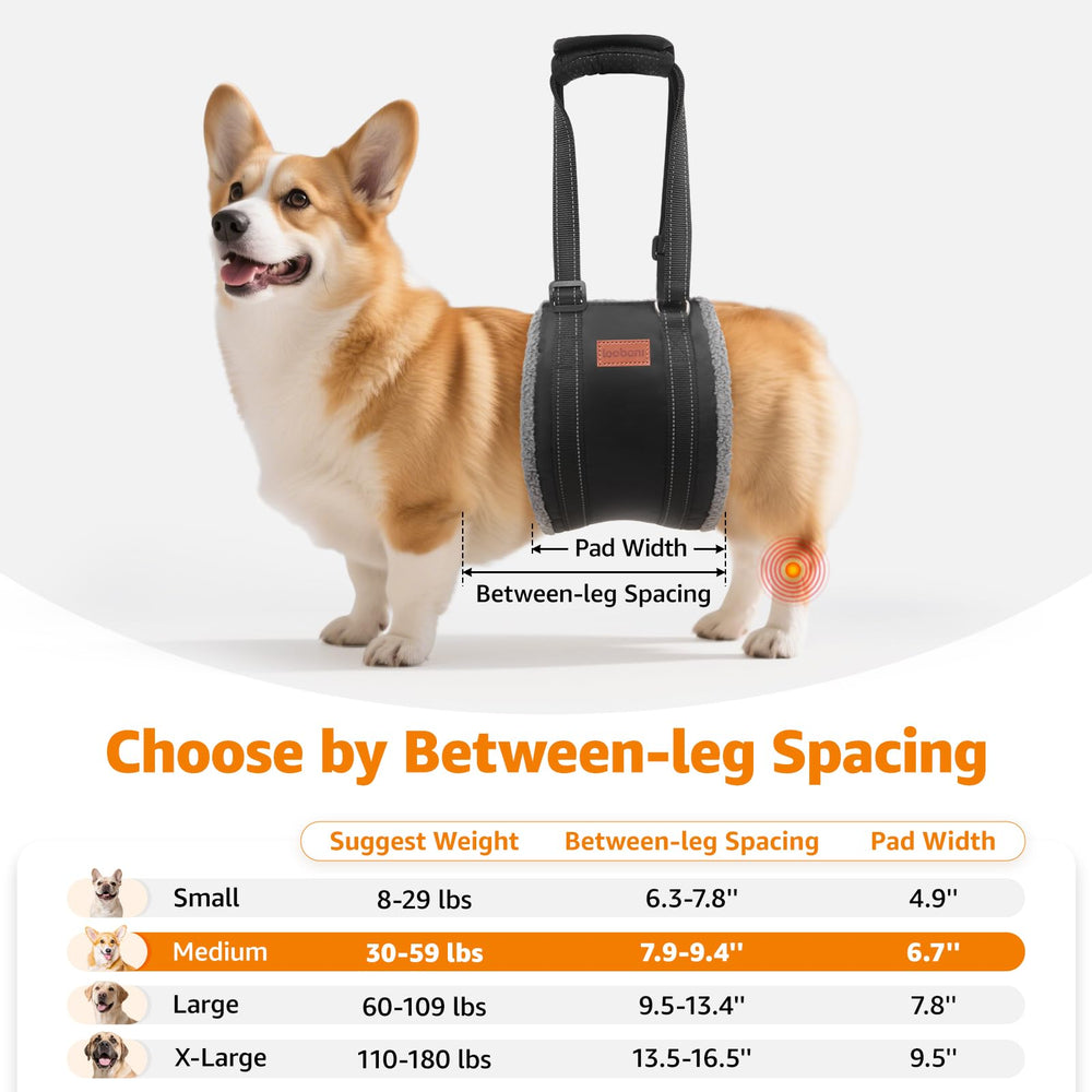 LOOBANI portable dog sling side profile highlights lightweight design for quick lifting