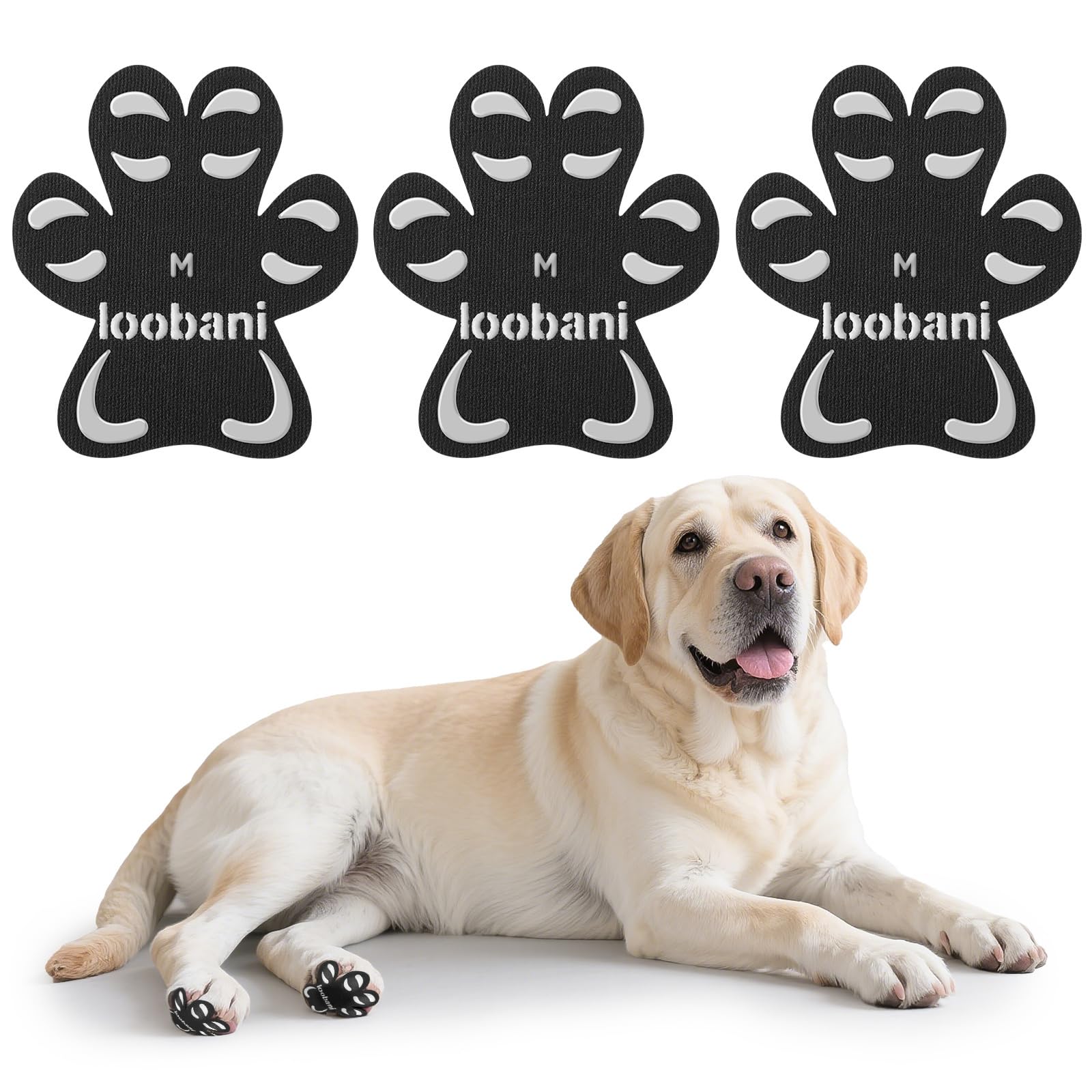 LOOBANI protector-patas-perro-traccion-interiores: agarre seguro para caminar en casa