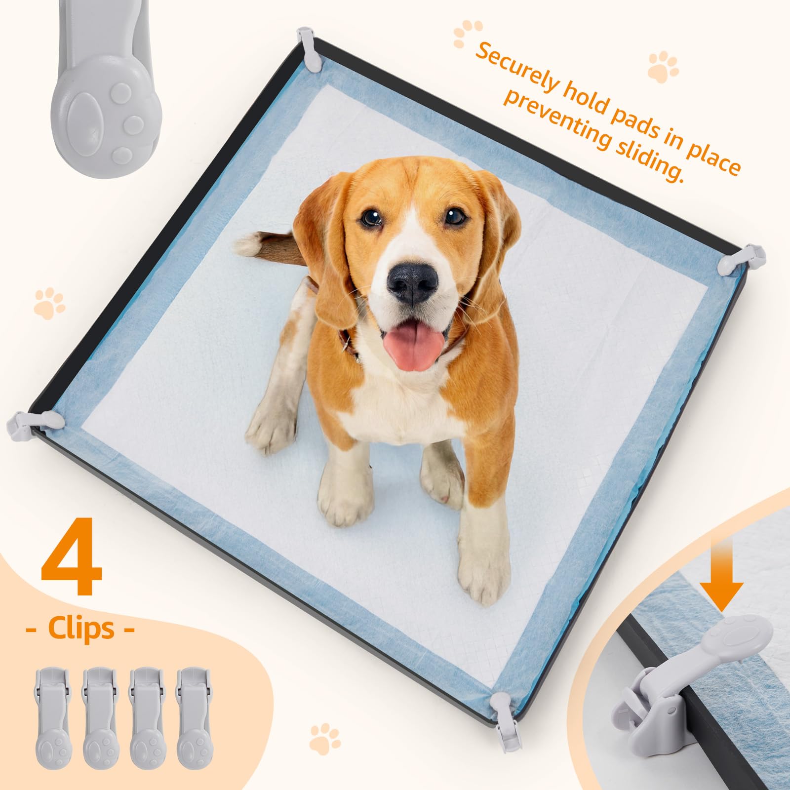 LOOBANI puppy potty tray raised edge preventing leaks during training sessions