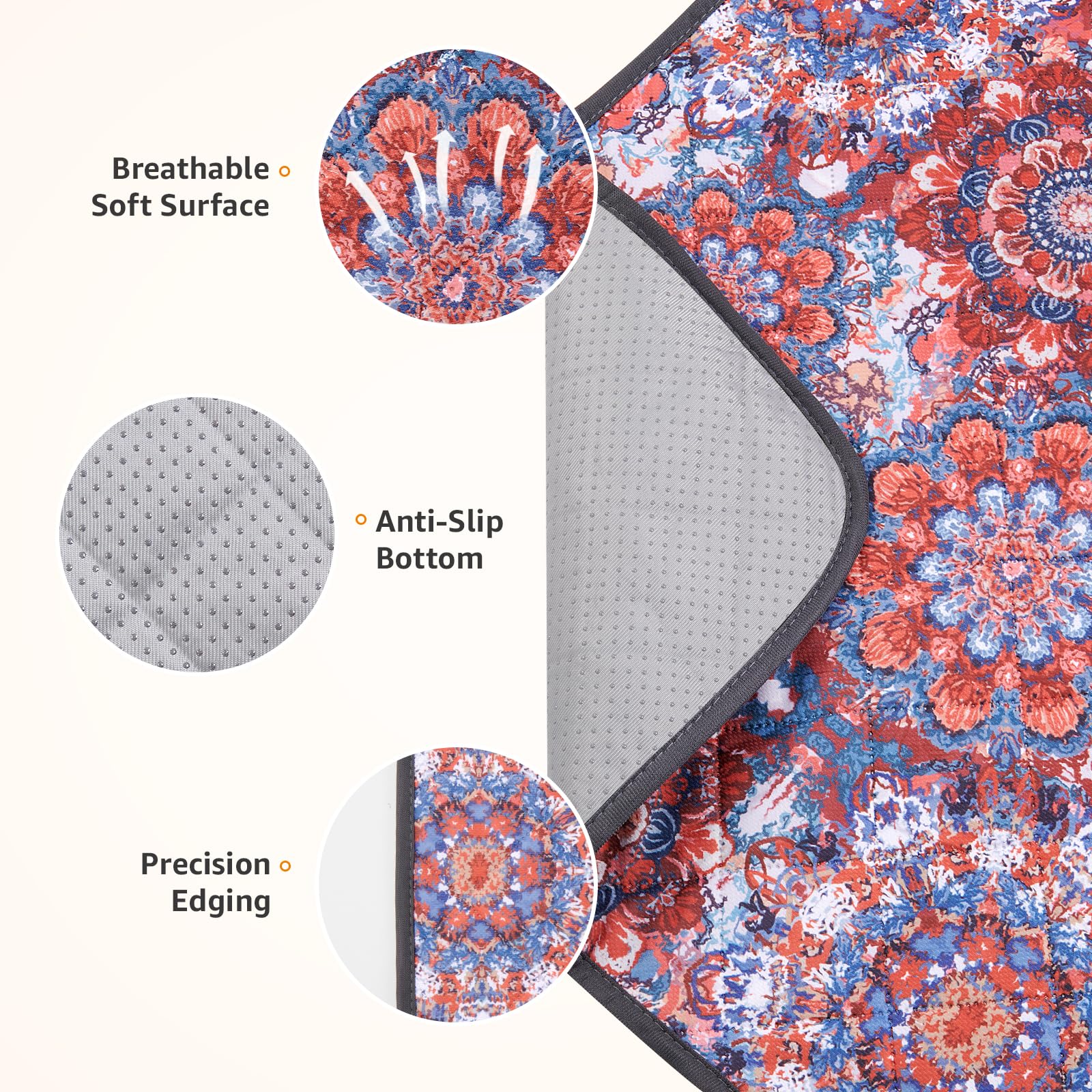 LOOBANI red flower design pad adds a gentle homey touch to any room