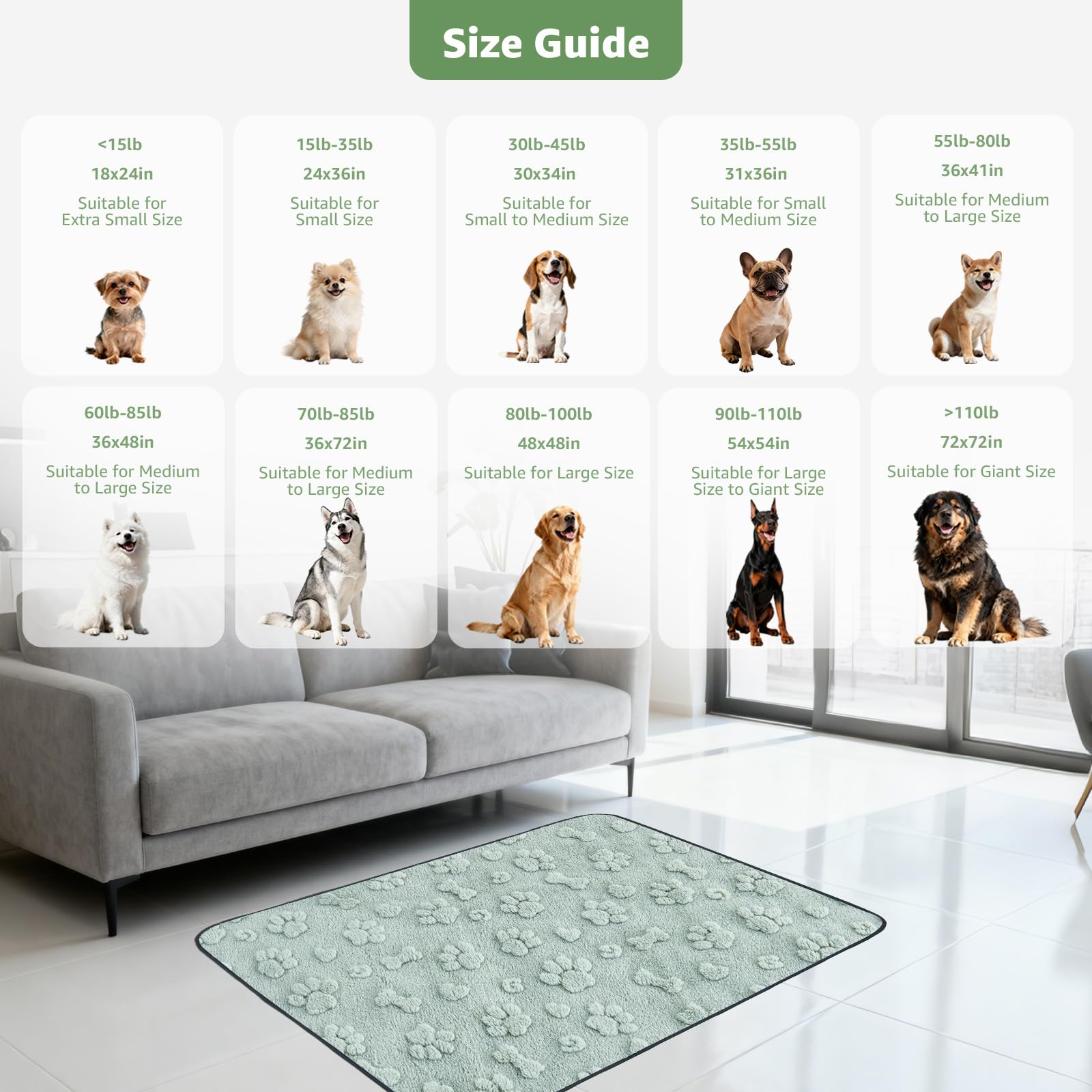 LOOBANI travel-dog-pad folds easily for trips and stays clean.