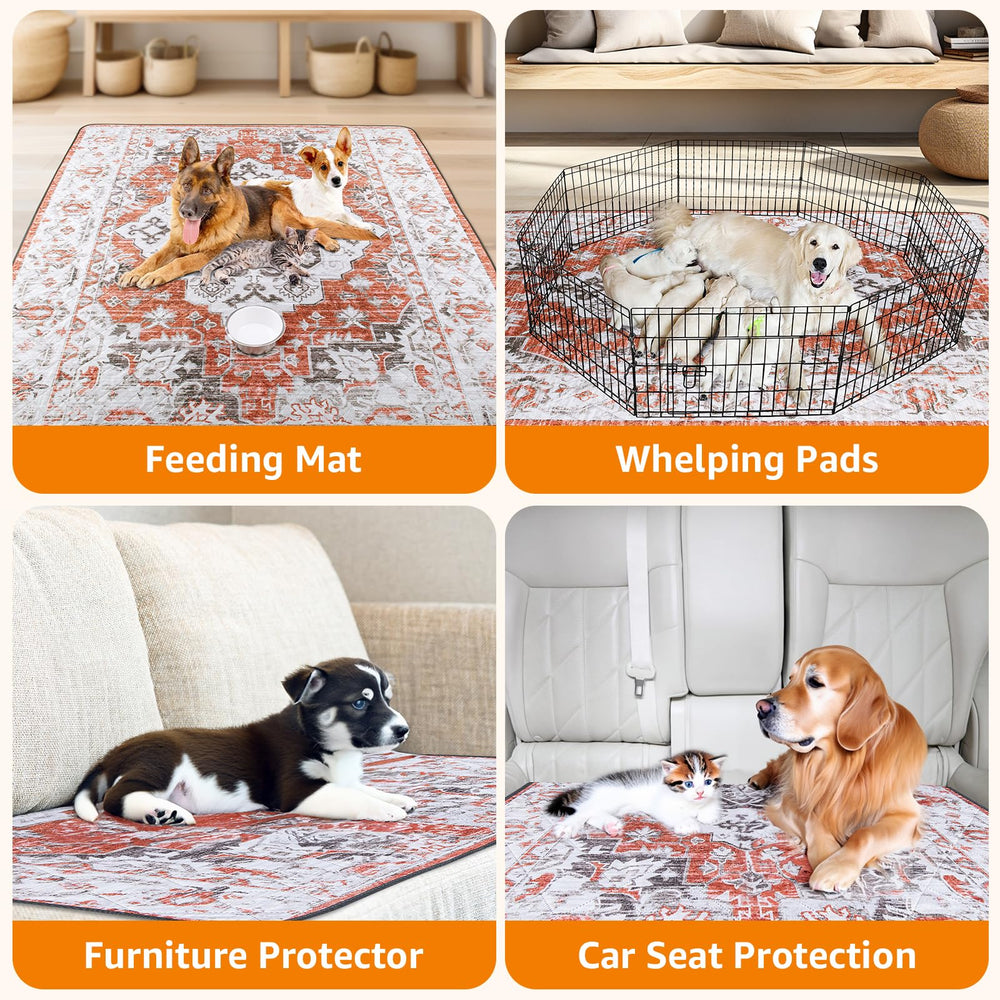 LOOBANI travel-foldable dog pad ideal for car trips and crates.