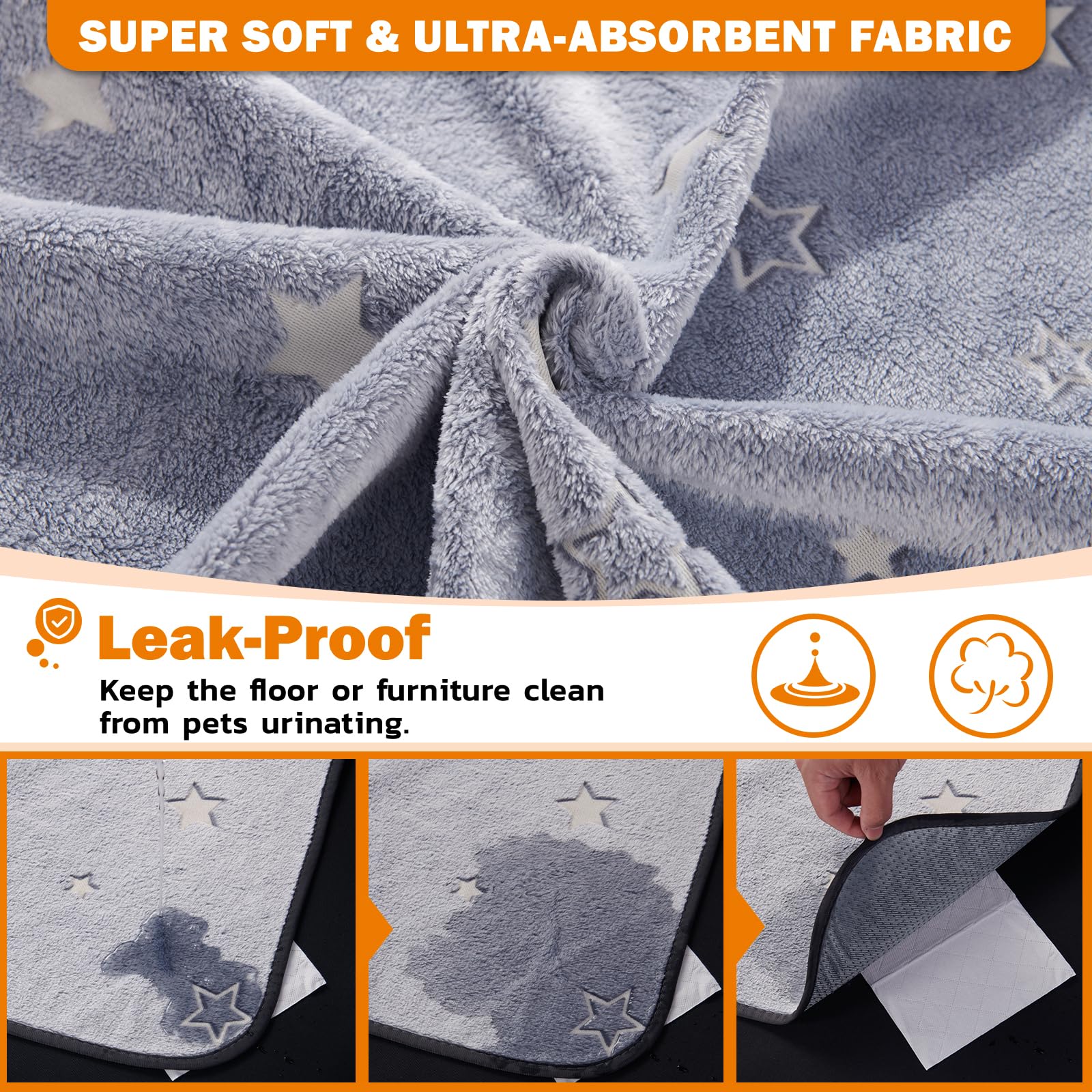 LOOBANI washable pee pad in crate-use scene protects floors during crate training