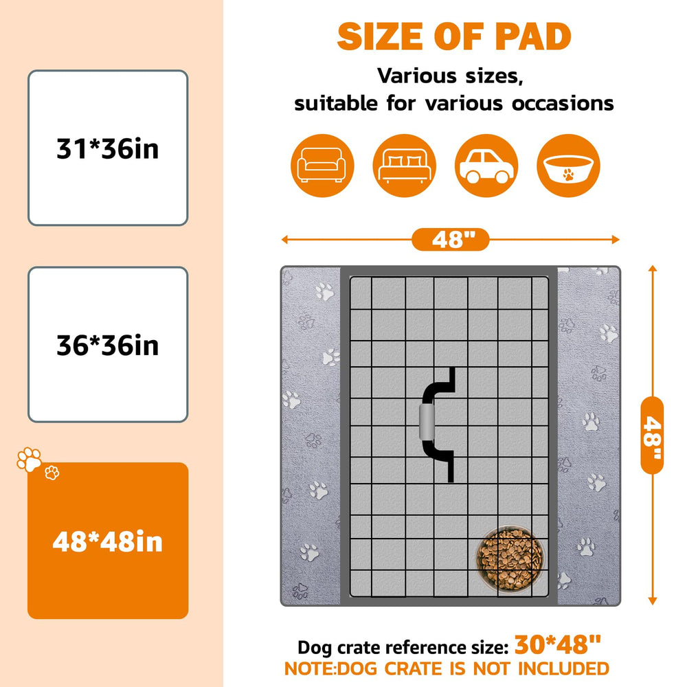 LOOBANI soft-flannel surface pad offers gentle comfort for puppies during training