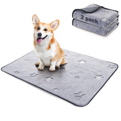 LOOBANI washable pee pad grey 18x24 top view with soft star pattern for training