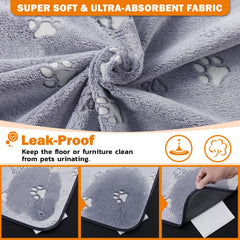 LOOBANI washable pee pad with leakproof backing guards surfaces while pets move around.