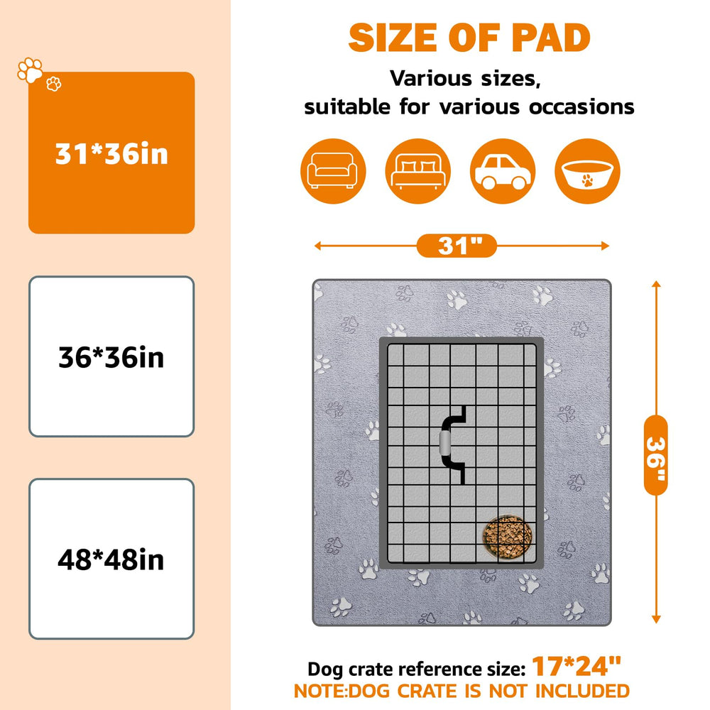LOOBANI soft-flannel pee pad with paw pattern offers comfortable training sessions.