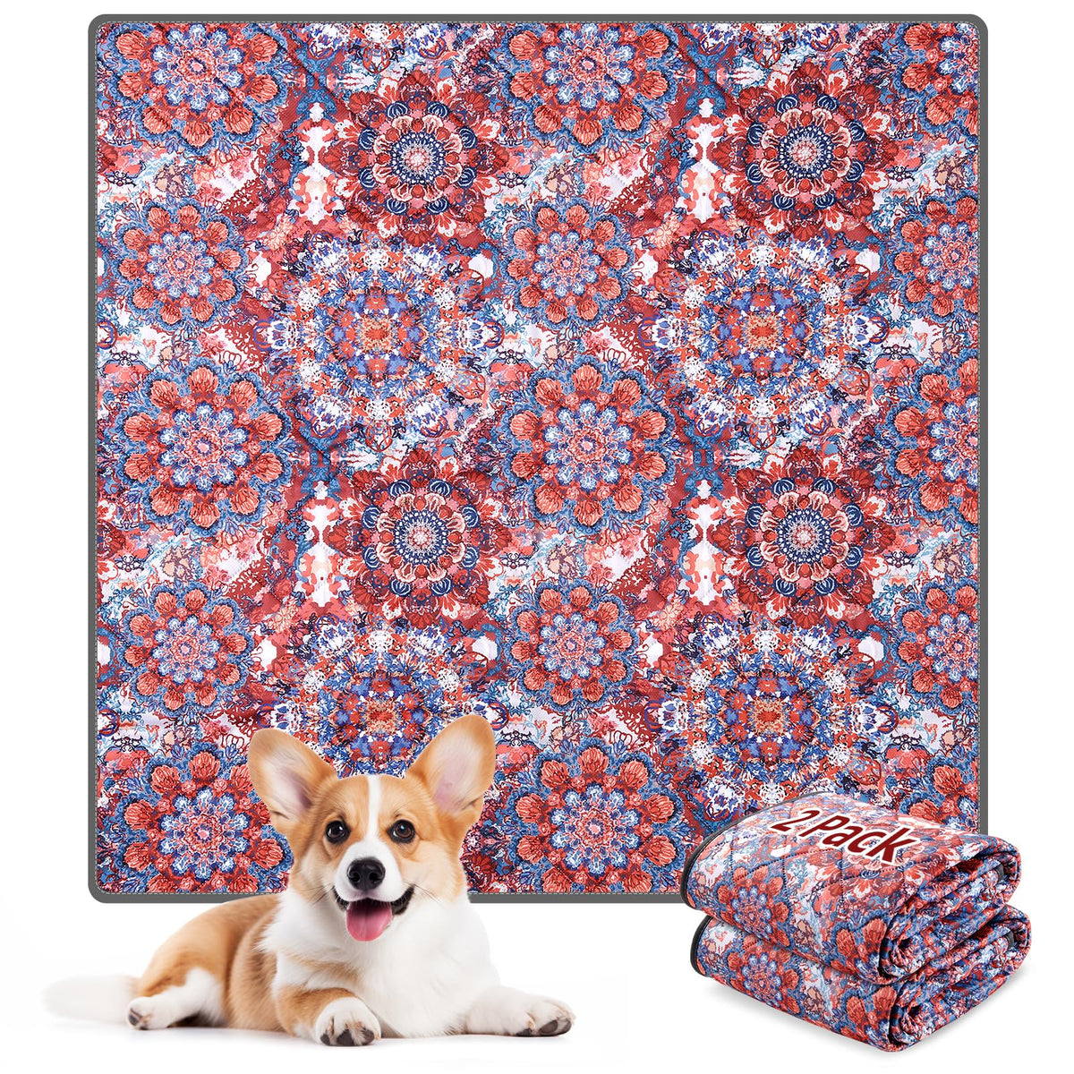 LOOBANI washable pee pads for dogs in a two-pack for durable home use