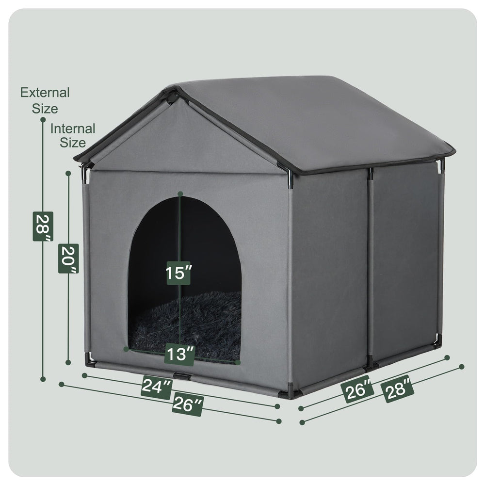 LOOBMBNS dog house frame stability showcases rigid support to resist flattening