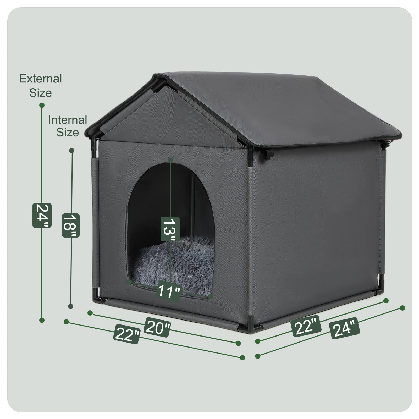 LOOBMBNS frame closeup highlights sturdy plastic-sticked shelter