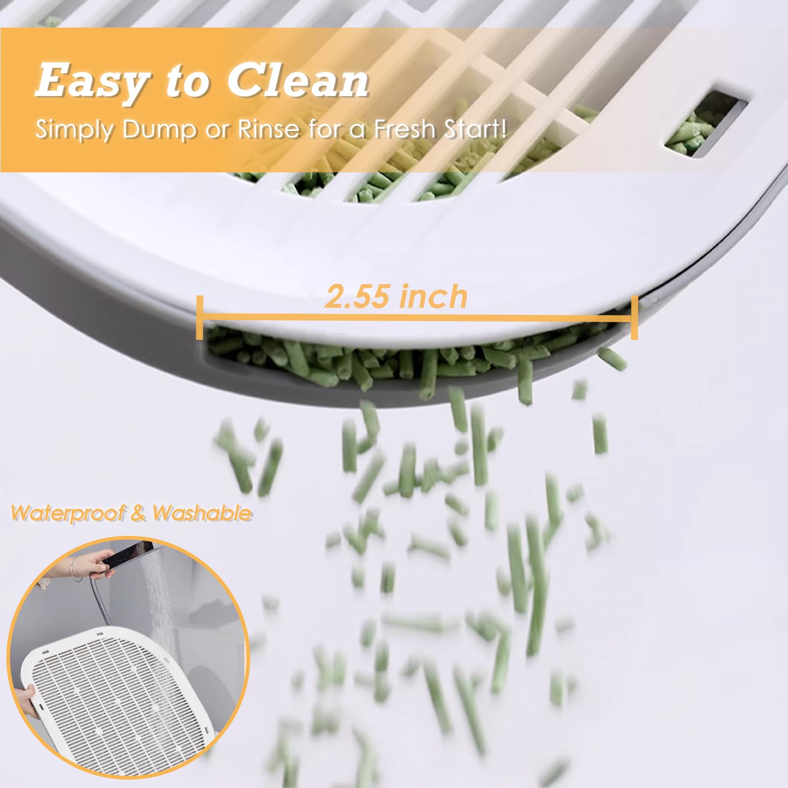 LoopTime cat litter mat grey color blends with decor while reducing mess.