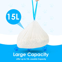 LoopTime drawstring closure demonstrates quick, secure disposal in automatic litter boxes.
