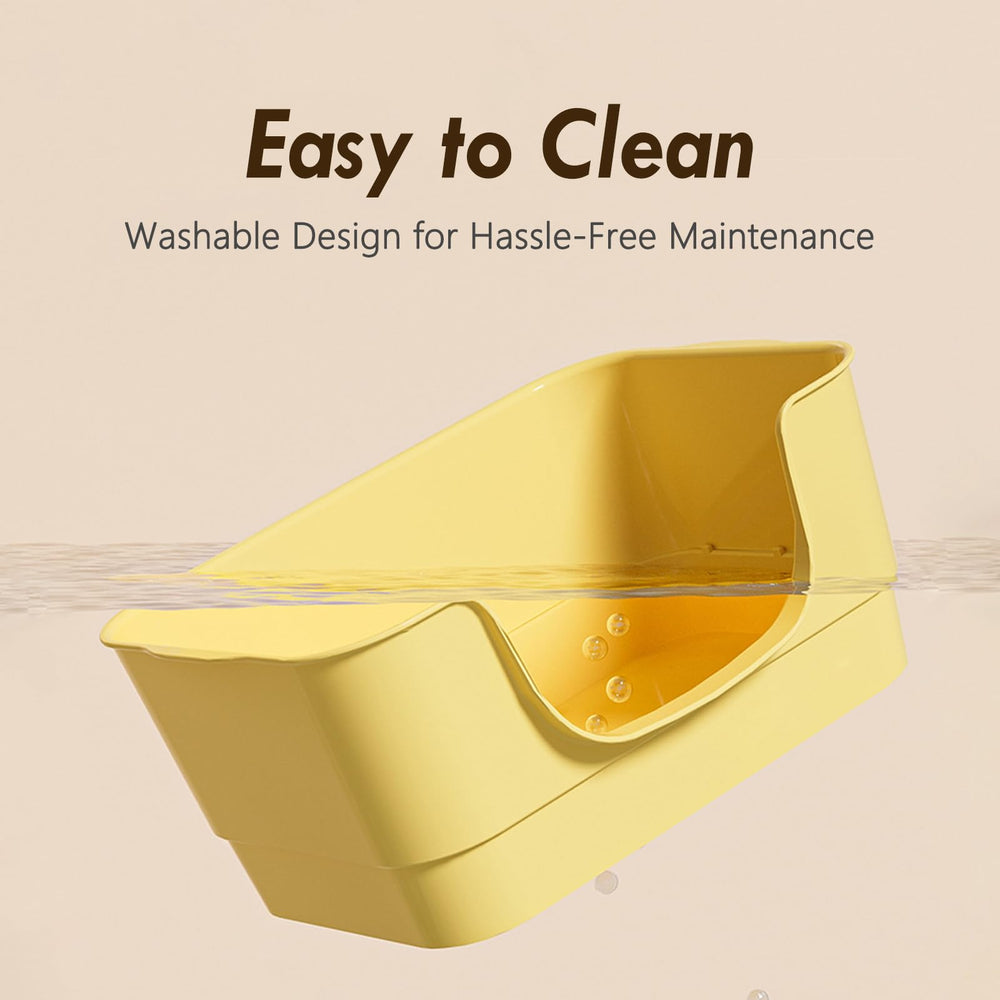 LoopTime durable plastic litter pan offers long-lasting use and reinforced stability
