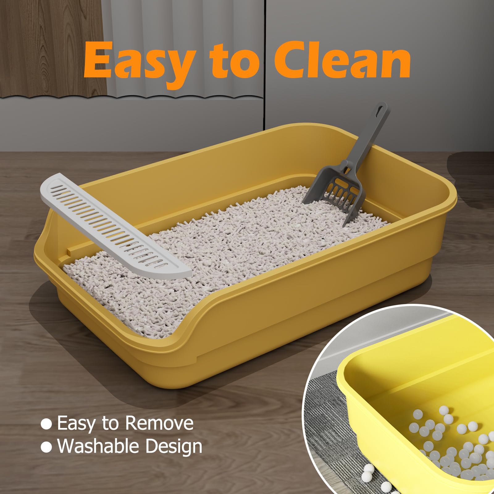 LoopTime Extea large cat litter box anti-diffusion design reducing mess