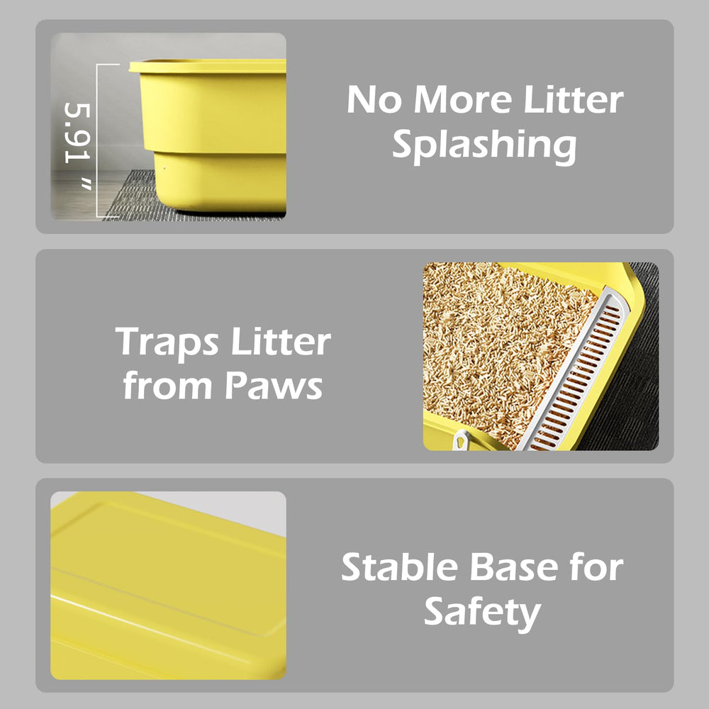 LoopTime Extea large cat litter box easy-clean surface for quick maintenance