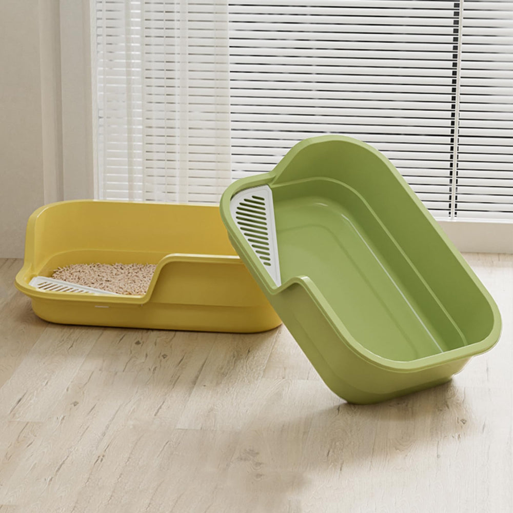 LoopTime litter box anti-diffusion design minimizes litter mess during digging.