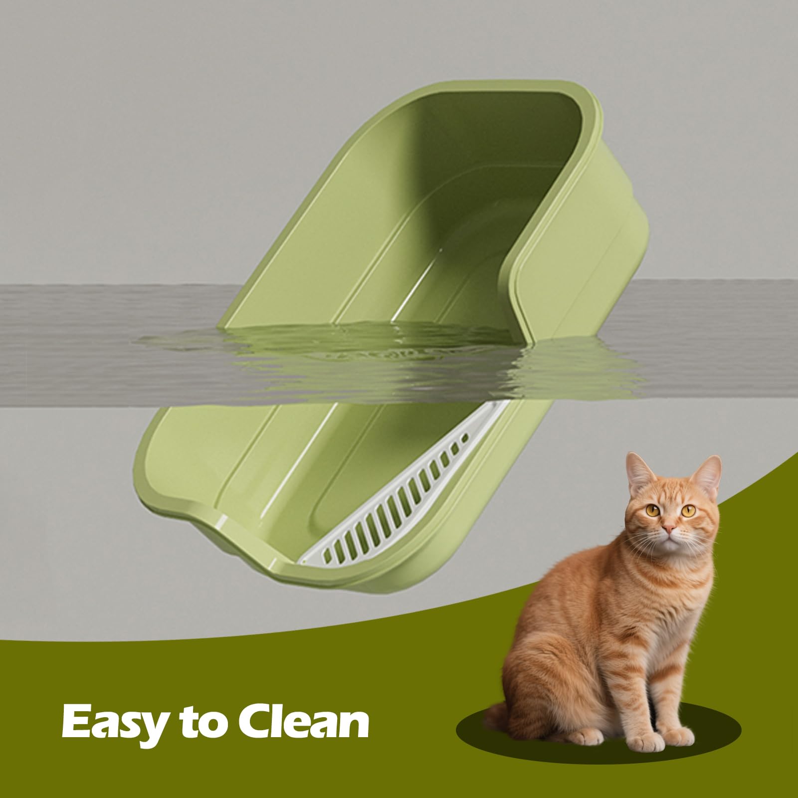 LoopTime durable plastic litter box built for long lasting indoor use.