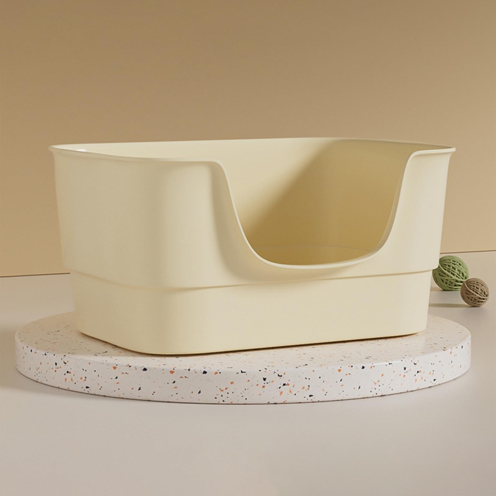 LoopTime extra large cat litter box with high sides keeps litter contained and floors clean.