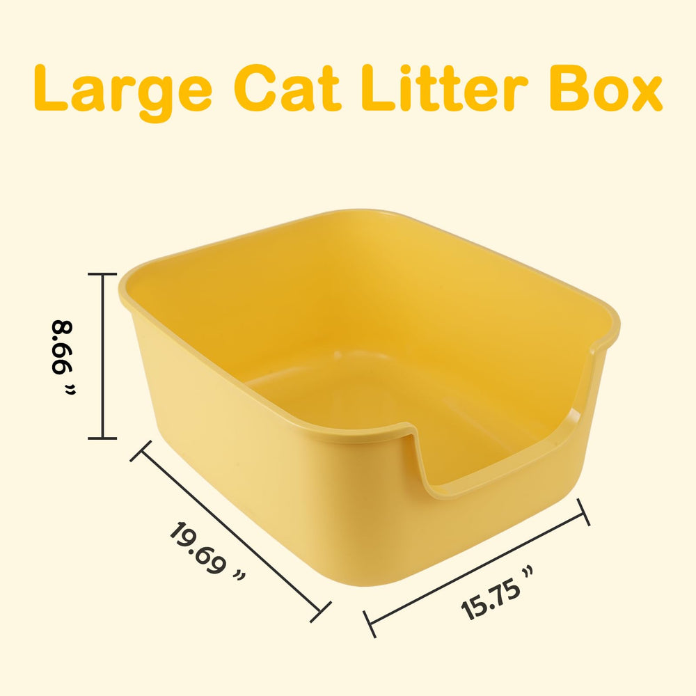 LoopTime large cat litter box durable plastic—long-lasting daily use