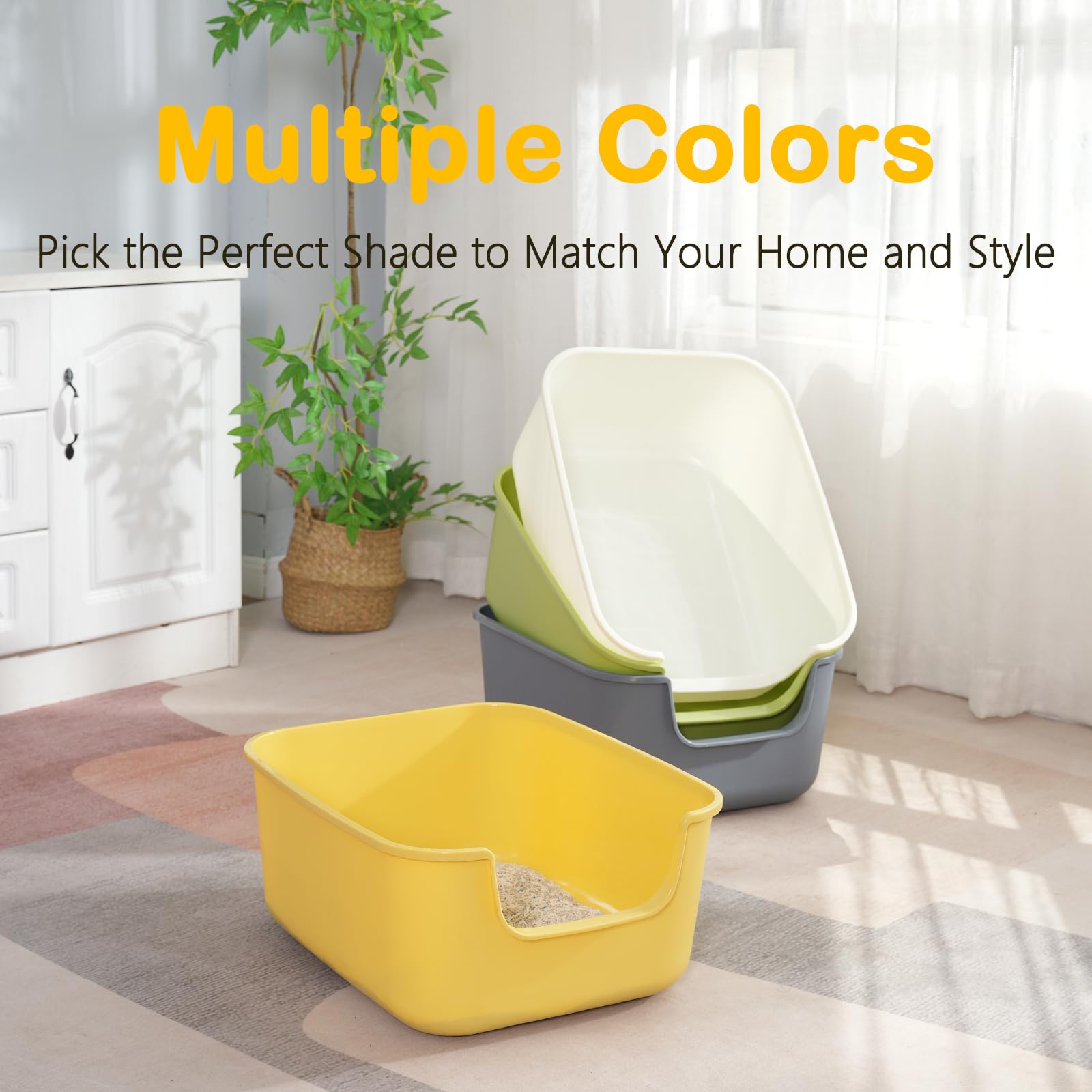 LoopTime large cat litter box low-entry—easy access for kittens and seniors