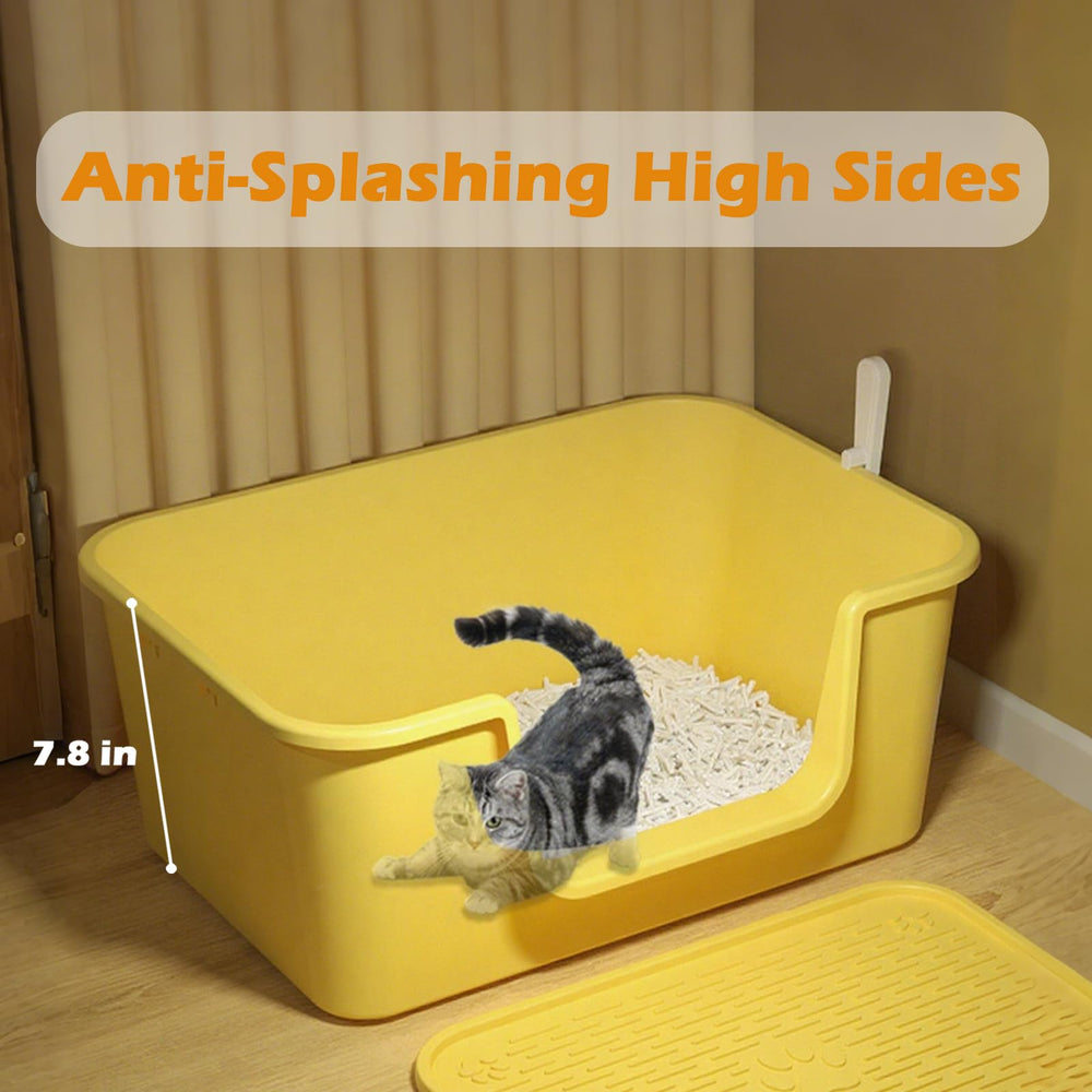 LoopTime large cat litter box spacious design offers room for big cats
