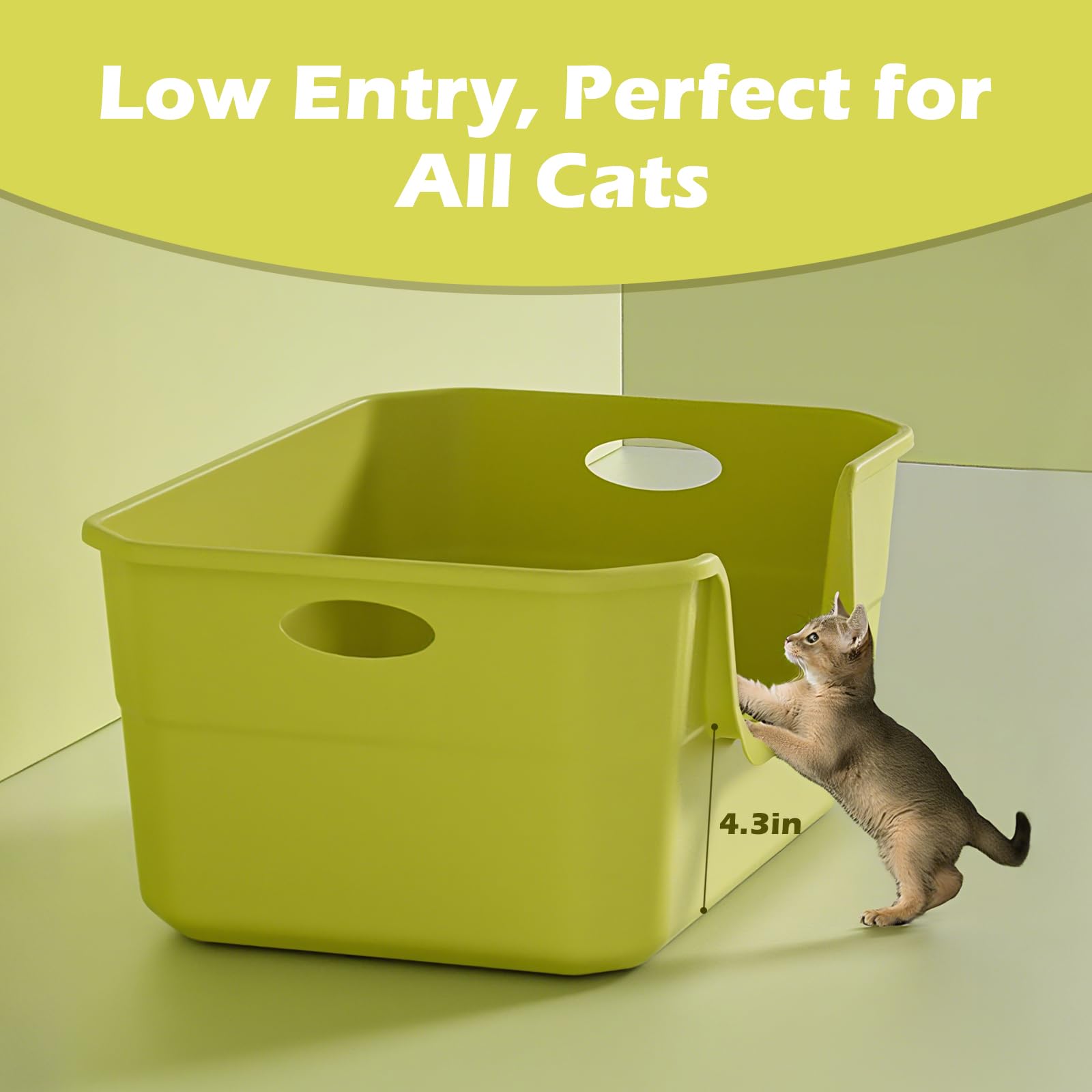 LoopTime litter box with two side handles for easy lifting and placement.