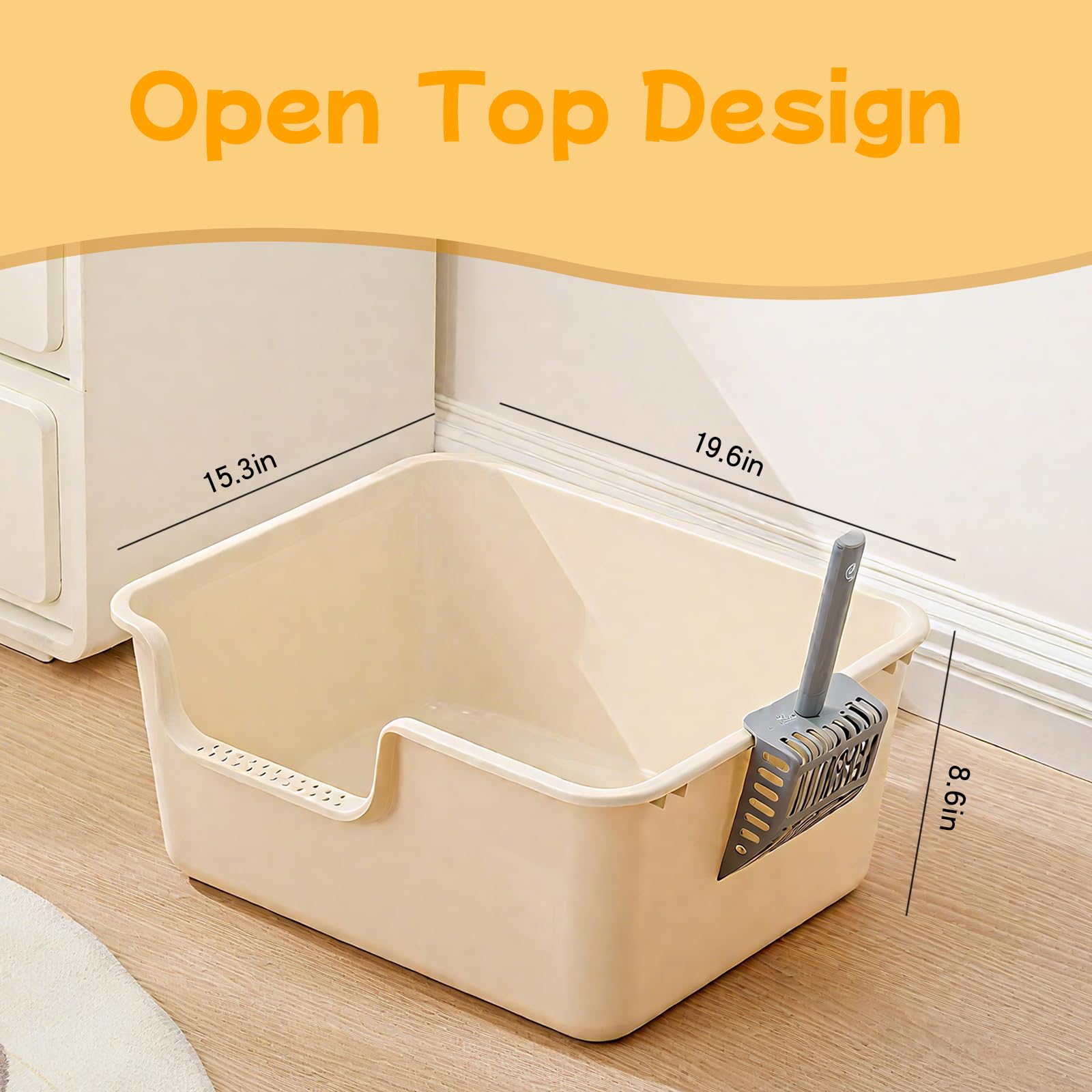 LoopTime white indoor litter box blends with home décor while remaining practical.