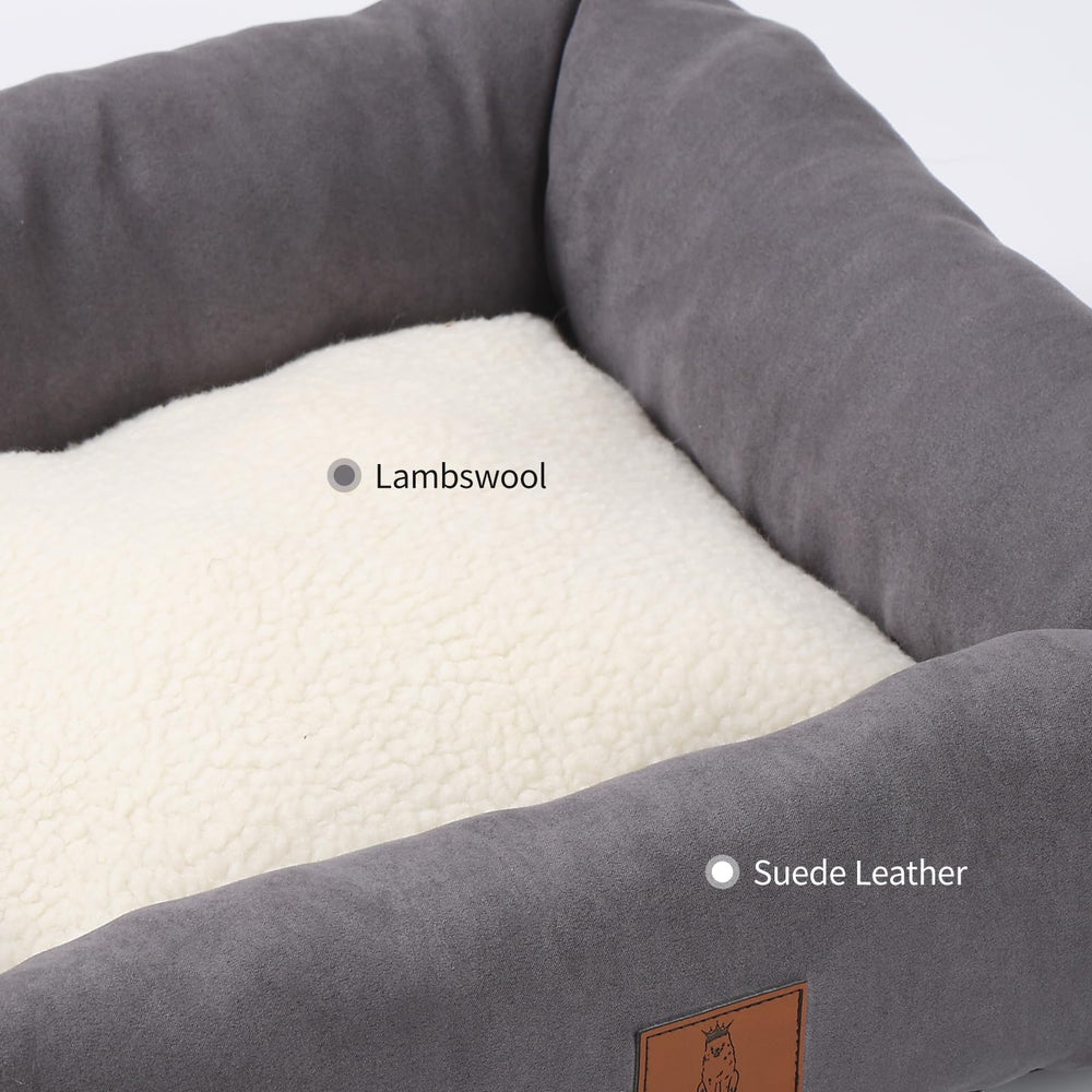Looyn 25in dog bed machine-washable cover for quick, easy cleanup.