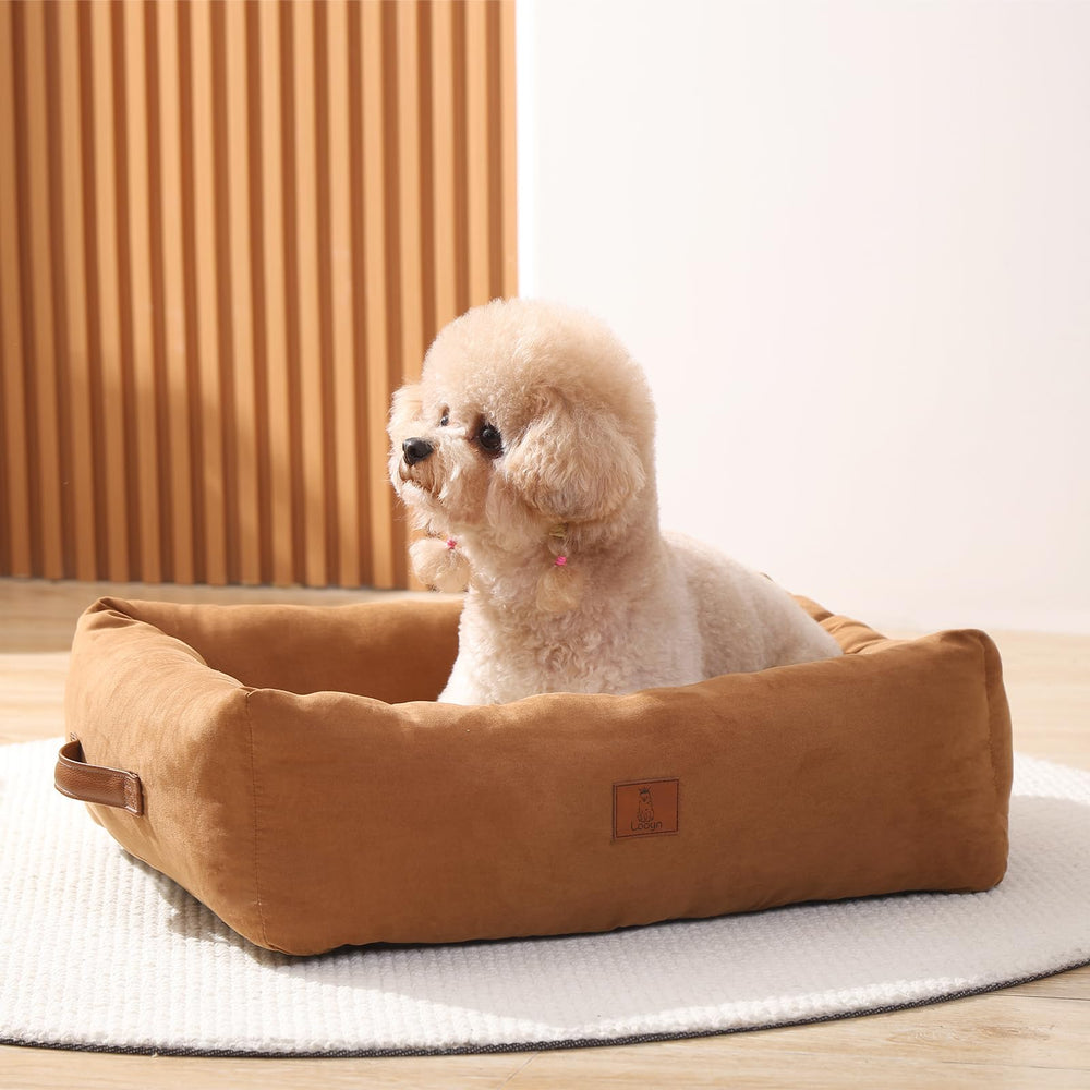 Looyn 25in dog bed non-slip bottom keeps it stable