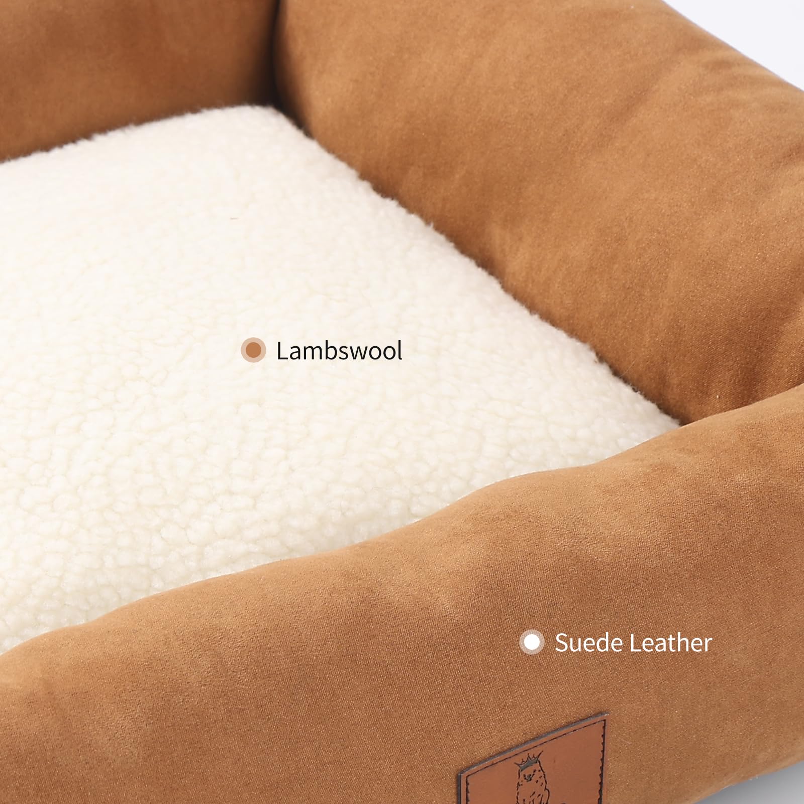 Looyn 25in dog bed washable cover for easy cleaning